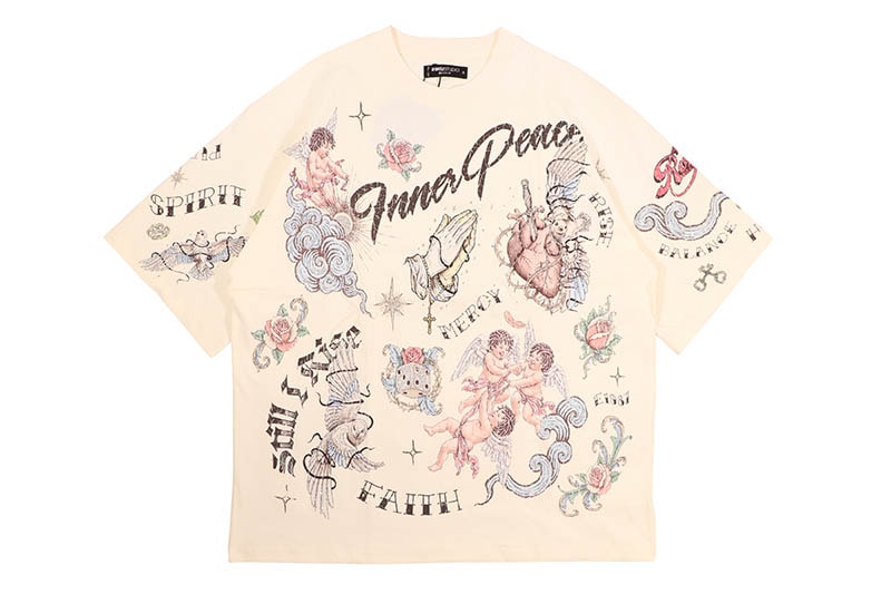 ROKU STUDIO FAITH BOXY TEE (RK1482091:EGGSHELL)