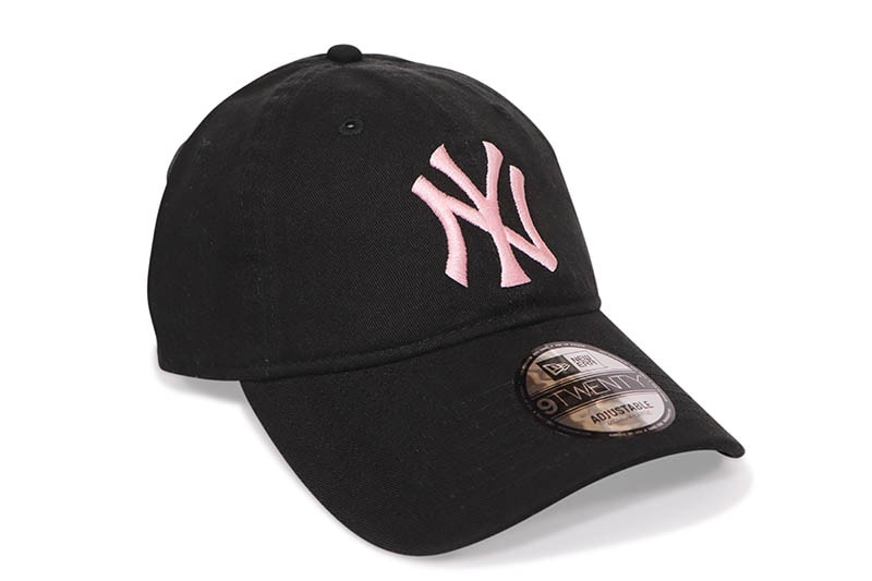 NEW ERA NEW YORK YANKEES 9TWENTY WASHED COTTON ADJUSTABLE CAP (BLACK/PINK) 14935444