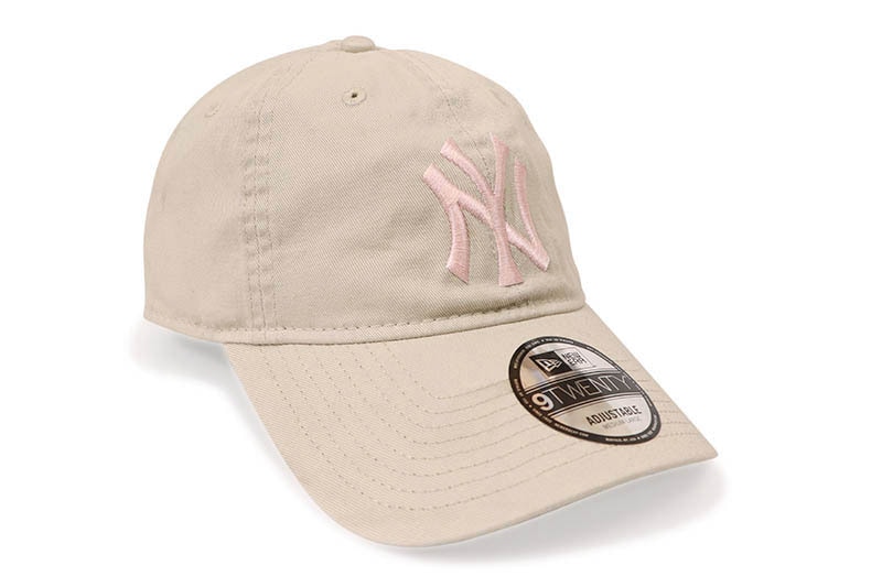 NEW ERA NEW YORK YANKEES 9TWENTY WASHED COTTON ADJUSTABLE CAP (STONE/PINK) 14525103