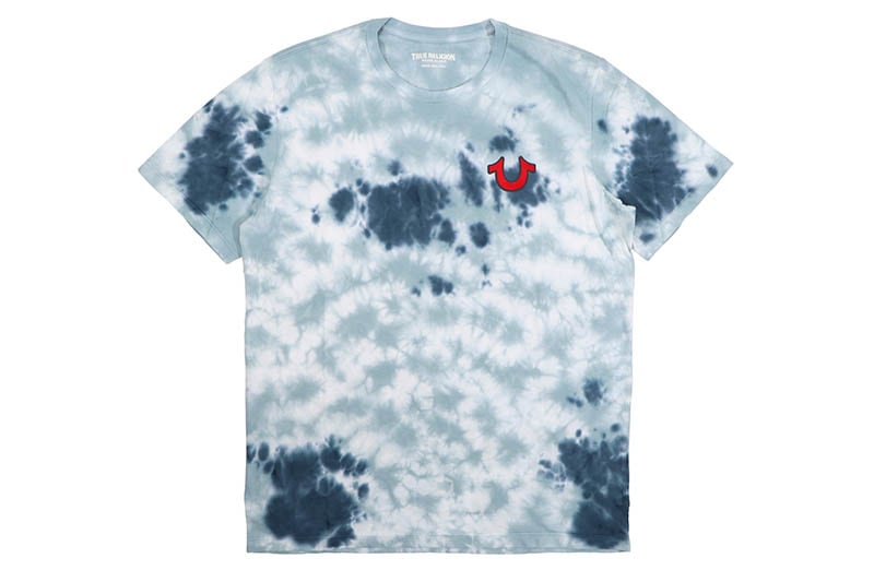 TRUE RELIGION BUDDHA LOGO TEE (M4O8U24JV7:TIE DYE ROYAL BLUE)