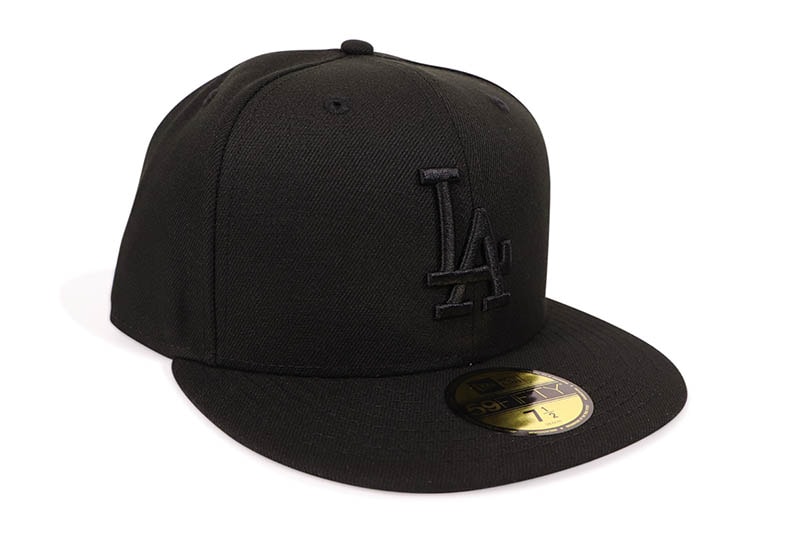 NEW ERA LOS ANGELES DODGERS 59FIFTY FITTED CAP (BLACK/BLACK) 14525224