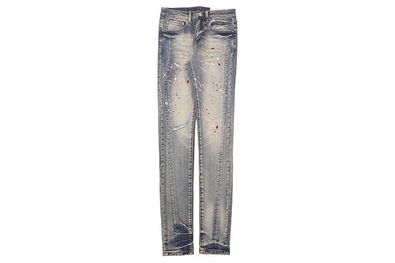 mnml SKINNY CRYSTAL DENIM (D612-WBL:WASHED BLUE)