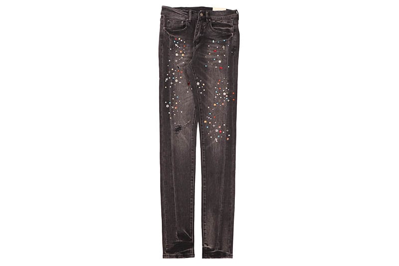 mnml SKINNY CRYSTAL DENIM (D612-WBK:WASHED BLACK)