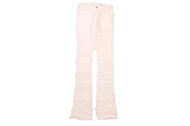 mnml X597 PANELED SKINNY STACKED DENIM (D819-WHT:WHITE) | Brand