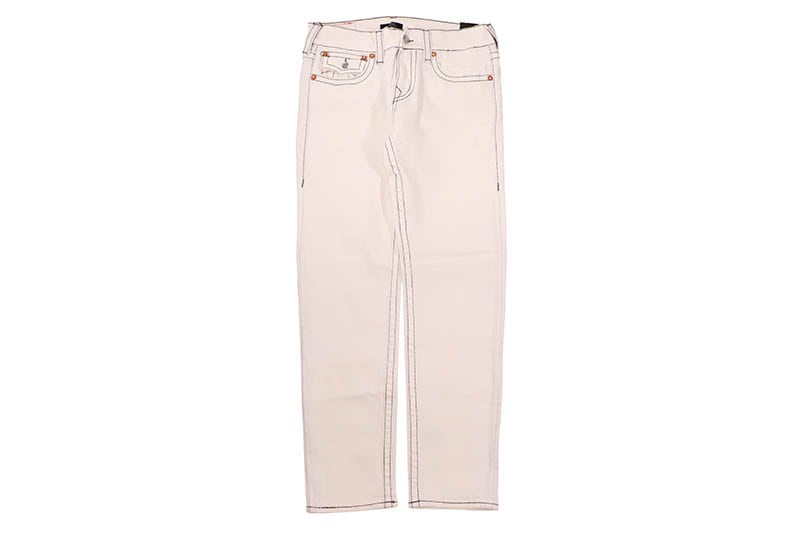 TRUE RELIGION ROCCO BIG T FLAP SKINNY JEAN 32" (110381:OPTIC WHITE)