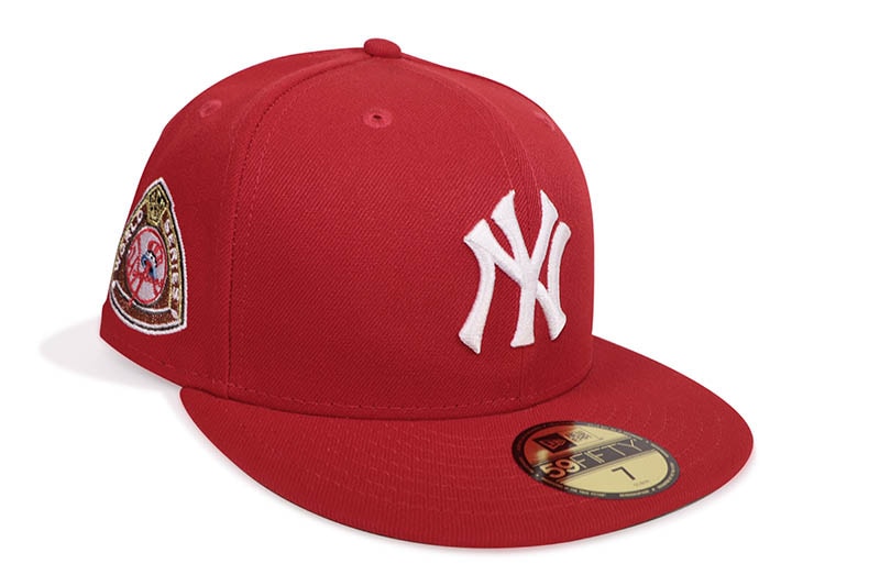 NEW ERA NEW YORK YANKEES 59FIFTY FITTED CAP (1950 WORLD SERIES SIDE PATCH/GREEN UNDER VISOR/SCARLET) 14699320