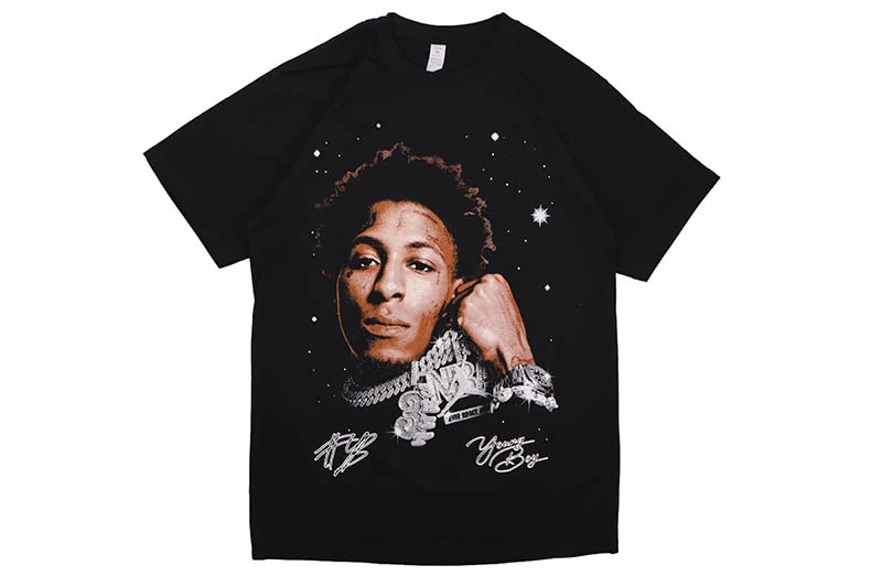 HOUSE OF TEES YOUNGBOY NEVER BROKE AGAIN BIGFACE T-SHIRT (BLACK