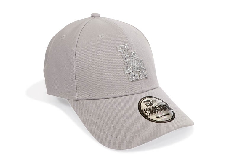 NEW ERA LOS ANGELES DODGERS 9FORTY RHINESTONE ADJUSTABLE CAP (GREY) 14942641