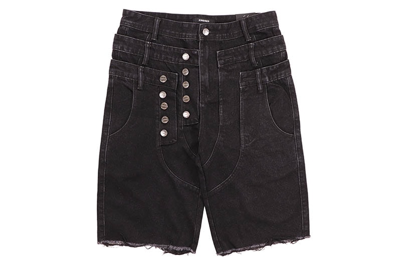 KINDRED 3 LAYER DENIM SHORTS (KD2249S:BLACK)