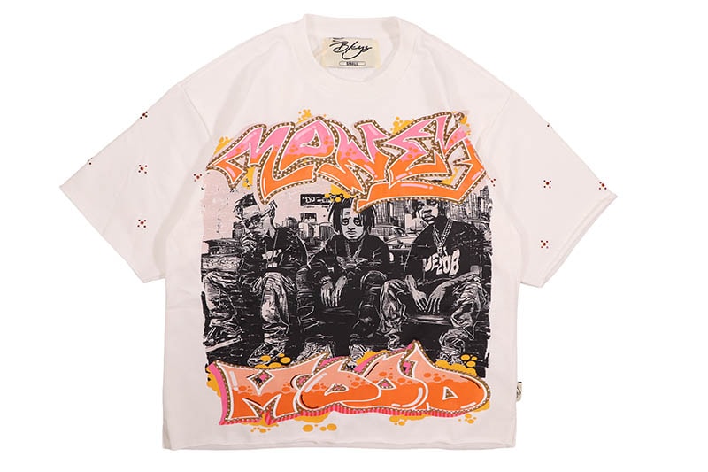 BKYS MONEY MOOD FRENCH TERRY CROPPED TEE (T1512:WHITE)