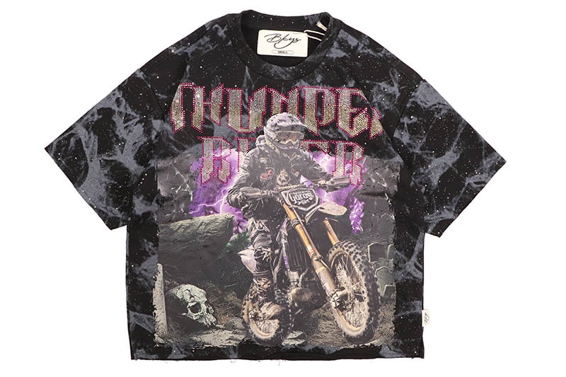 BKYS THUNDER RIDE FRENCH TERRY CROPPED TEE (T1469:BLACK)