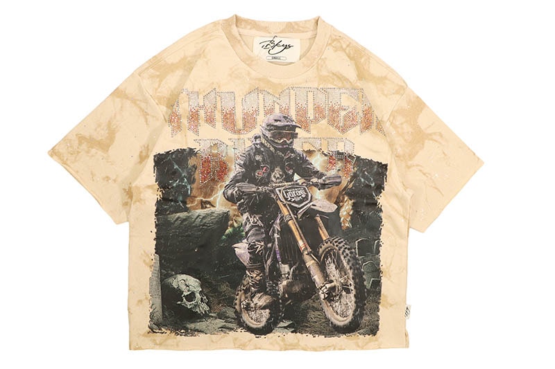 BKYS THUNDER RIDE FRENCH TERRY CROPPED TEE (T1469:BEIGE)