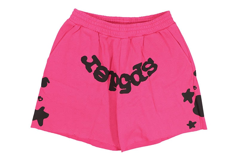 SP5DER BELUGA SWEAT SHORTS (PINK)