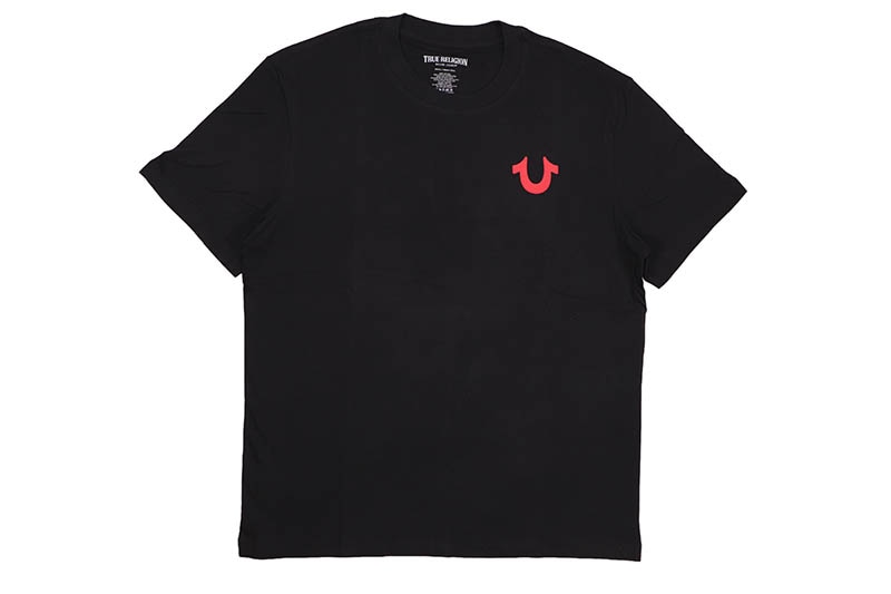 TRUE RELIGION SILICONE LOGO TEE (701580:JET BLACK)