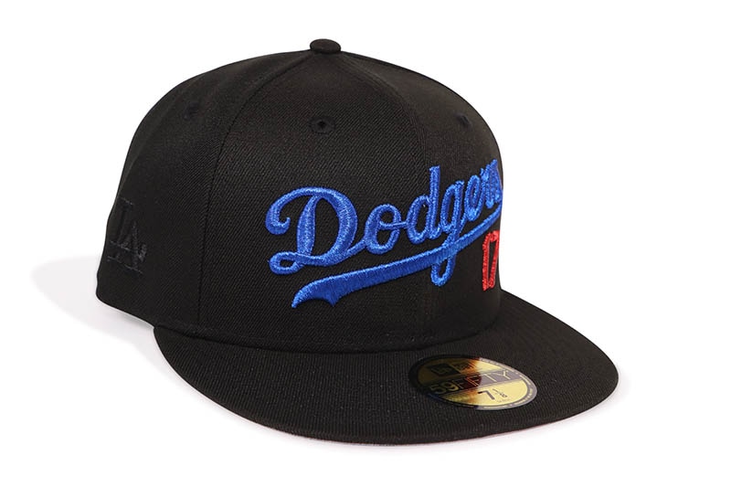 NEW ERA LOS ANGELES DODGERS 59FIFTY FITTED CAP (SHOHEI OHTANI JERSEY LOGO PATCH/GREY UNDER VISOR/BLACK)