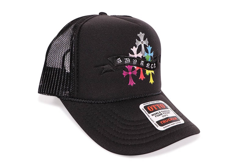 ADVANCE MULTI-COLOR CROSS TRUCKER HAT (BLACK) ARS-5053/5033