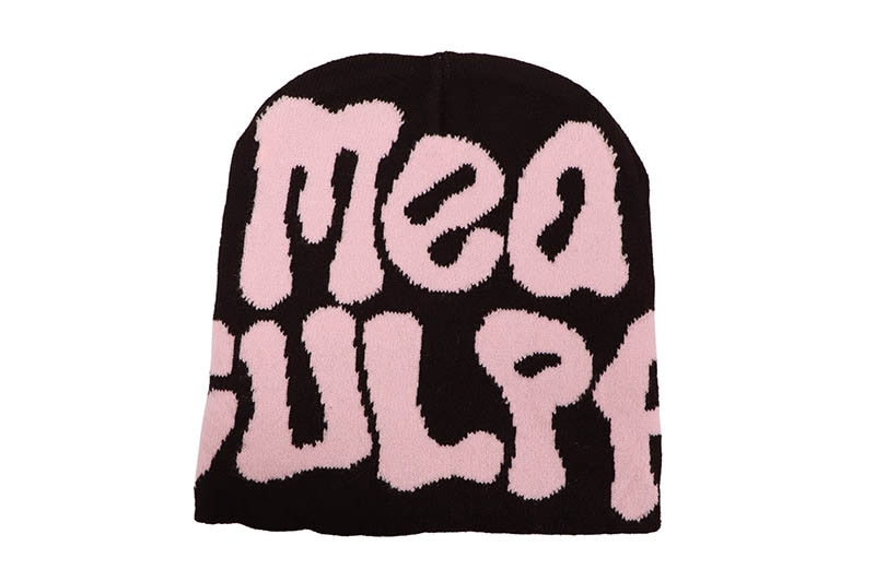 MEA CULPA BEANIE (BLACK/PINK)