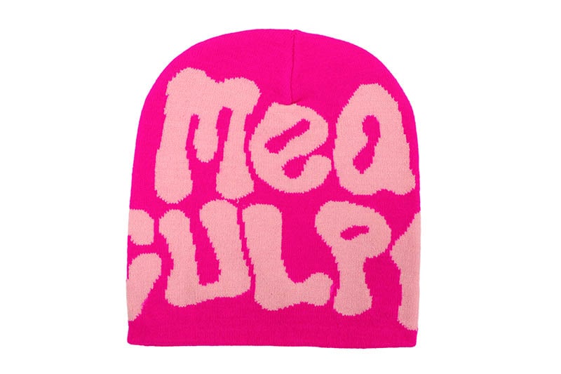 MEA CULPA BEANIE (SHOCKING PINK/BABY PINK)