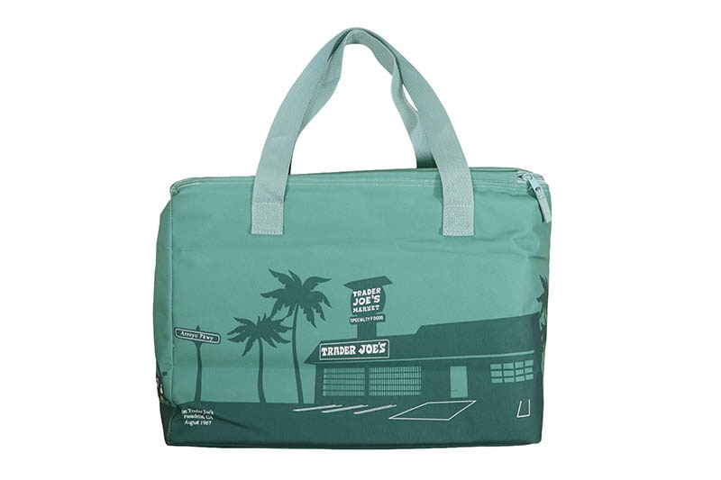 TRADER JOE'S DUSTY BLUE LARGE INSULATED BAG