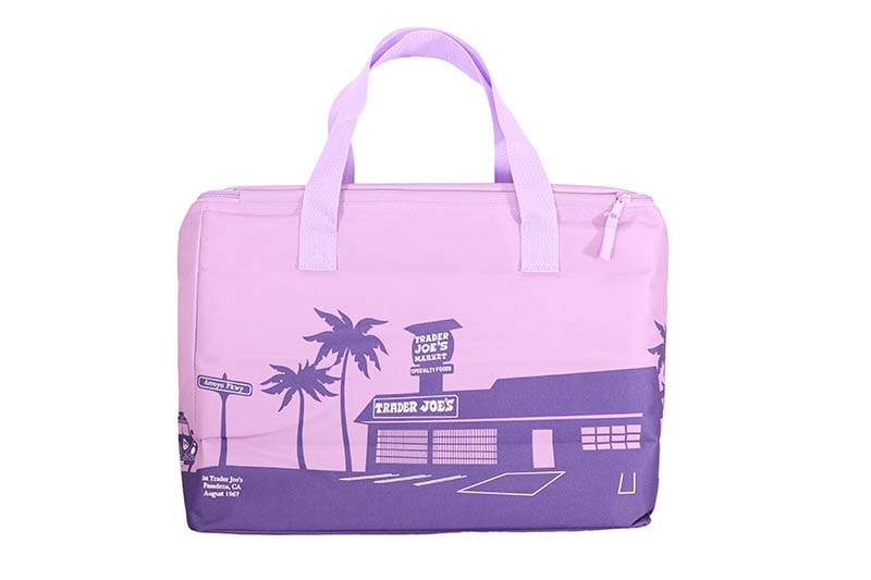 TRADER JOE'S LAVENDER REUSABLE INSULATED BAG
