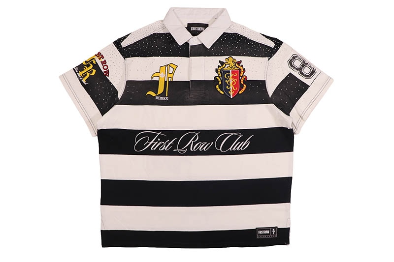 FIRST ROW CLASSIC MONO CLUB POLO SHIRT (FRO1001:BLACK)