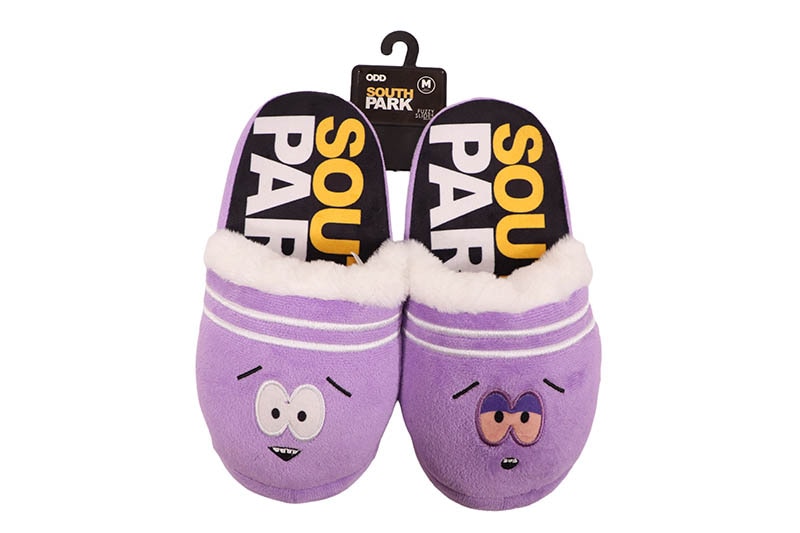 ODD SOX SOUTH PARK TOWELIE FUZZY SLIP-ON SLIPPERS (33605FSL:BLUE)