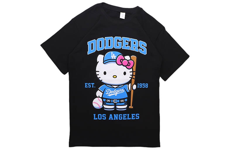 HOUSE OF TEES KITTY DODGERS EST. 1958 T-SHIRT (BLACK)
