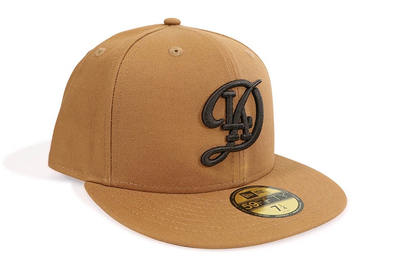 NEW ERA LOS ANGELES DODGERS CITY CONNECT LOGO DUCK CANVAS 59FIFTY FITTED CAP (LIGHT BRONZE) 14745175
