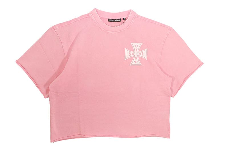 REBEL MINDS SAINT CROSS TEE (610-11164:PINK)