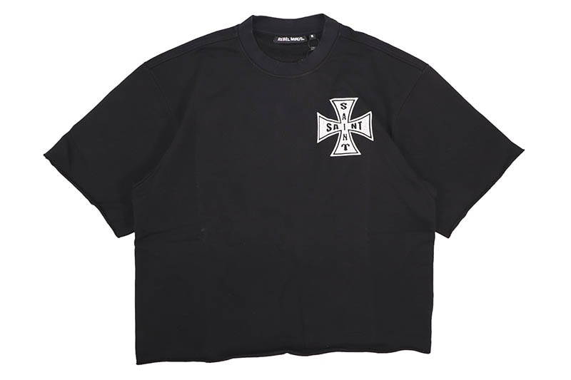 REBEL MINDS SAINT CROSS TEE (610-11164:BLACK)