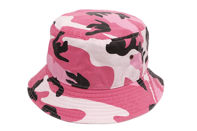 NEWHATTAN TWILL BUCKET HAT (RT1500:PINK CAMO)