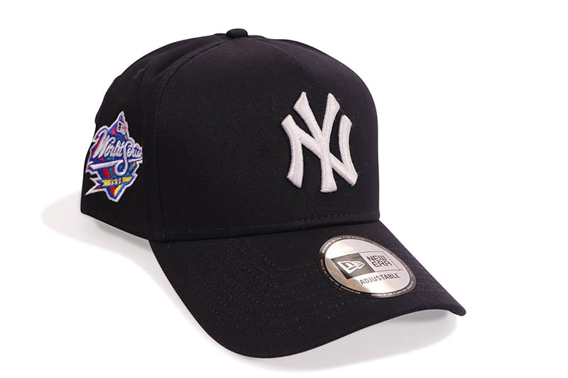 NEW ERA NEW YORK YANKEES 1999 WORLD SERIES SIDE PATCH 9FORTY A-FRAME ADJUSTABLE CAP (NAVY) 13328259