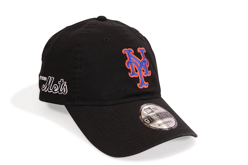 NEW ERA NEW YORK METS SIDE PATCH 9TWENTY ADJUSTABLE CAP (BLACK