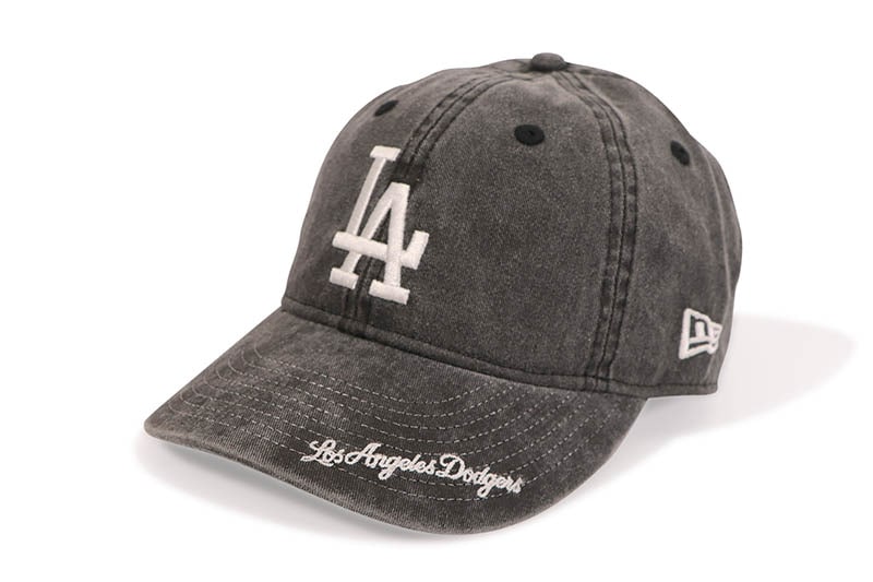 NEW ERA LOS ANGELES DODGERS VISOR LOGO 9THIRTY ADJUSTABLE CAP (ACID WASH BLACK) 14388707
