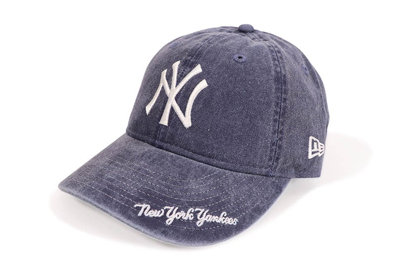 NEW ERA NEW YORK YANKEES VISOR LOGO 9THIRTY ADJUSTABLE CAP (ACID WASH NAVY) 14388704