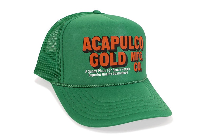 ACAPULCO GOLD OJ LOGO TRUCKER CAP (GREEN)