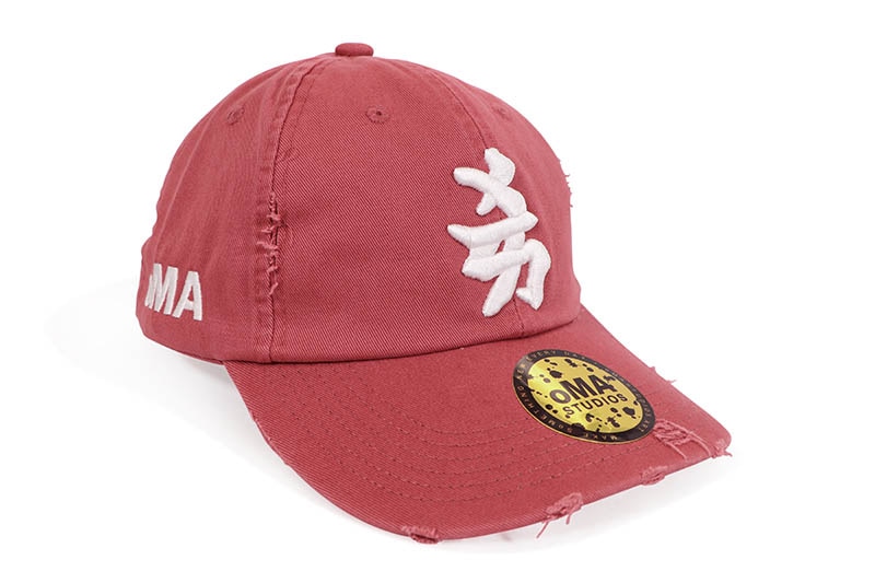 oMA STUDIOS NY KANJI JAPAN DISTRESSED HAT (RED)