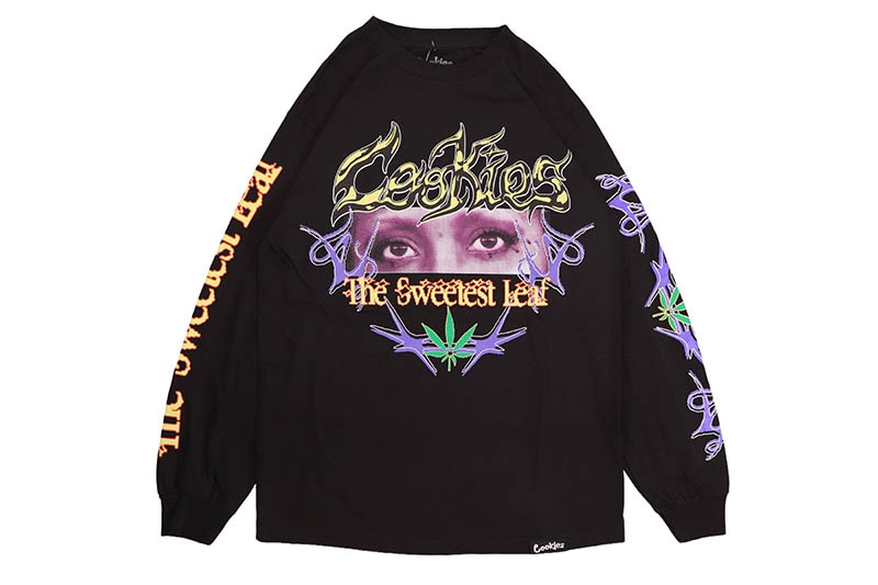 COOKIES SWEETEST LEAF LS TEE (BLACK) CM263TLP01
