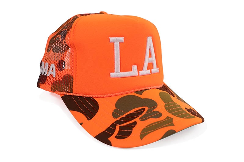 oMA STUDIOS LA TRUCKER HAT (ORANGE CAMO) | Brand,M-R,oMA STUDIOS