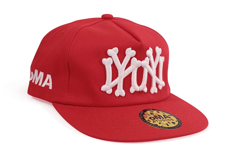 oMA STUDIOS NY NY BONES HAT (RED) | Brand,M-R,oMA STUDIOS