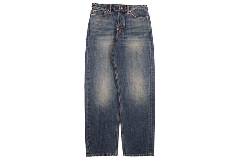 EVISU WHITE SEAGULL CLASSIC LOOSE FIT JEANS #2038 (2EAHTM6JE134038DN:INDIGO)