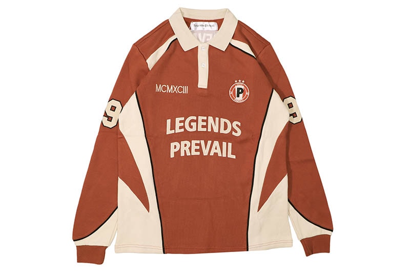 LEGENDS PREVAIL HEAVY RUGBY POLO (LP-KT-117:RUST ORANGE)