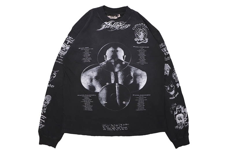 HELLSTAR ロンTブラック HELLSTAR TUPAC BLACK LONG SLEEVE T-SHIRTS | Brand,G-L,HELLSTAR