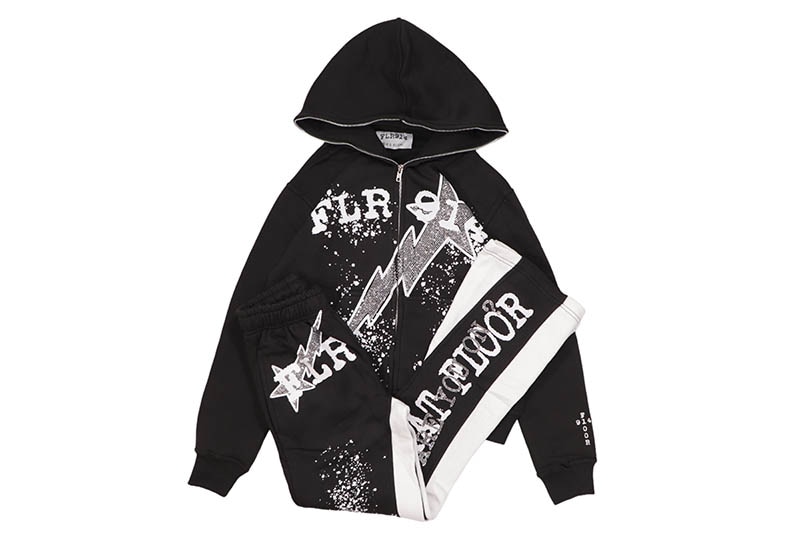 【早い者勝ち】FLR914 セットアップ グレー ラインストーン S FLOOR 914 SPURS SILVER RHINESTONES ALL STAR SET | Brand,A-F,FLOOR