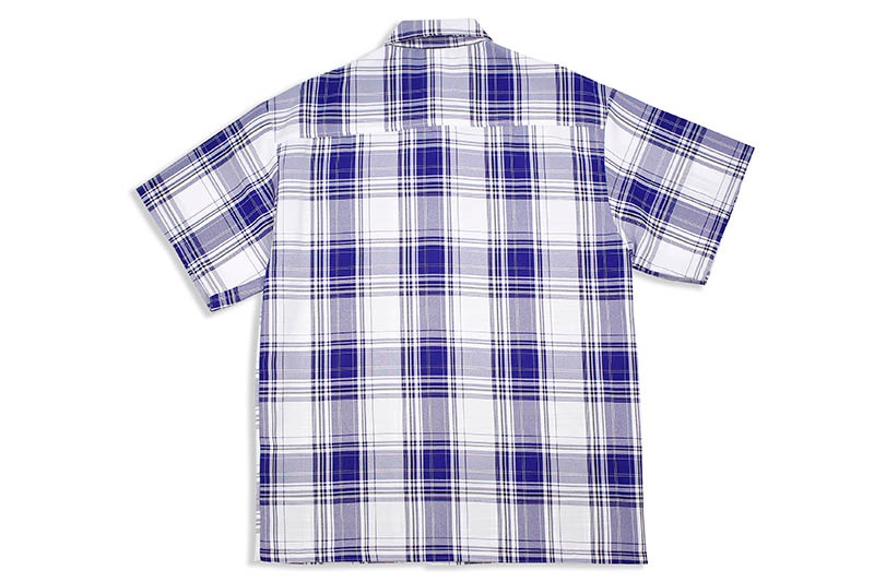 CALTOP PLAID SHORT SLEEVE SHIRT (#1000:ROYAL)