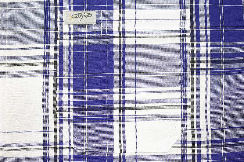 CALTOP PLAID SHORT SLEEVE SHIRT (#1000:ROYAL)
