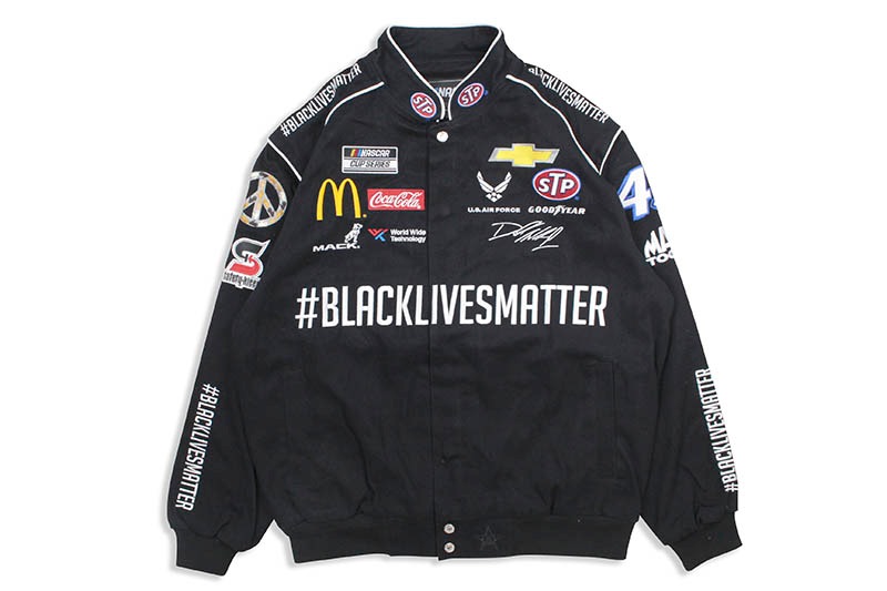 JH Design BUBBA WALLACE #BLACKLIVESMATTER NASCAR TWILL JACKET (BW0303BLM0:BLACK)