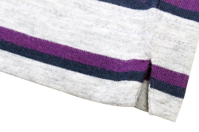 LACOSTE JERSEY STRIPED CREWNECK T-SHIRTS(TH6583 51/OR5:GREY��PURPLE��NAVY)