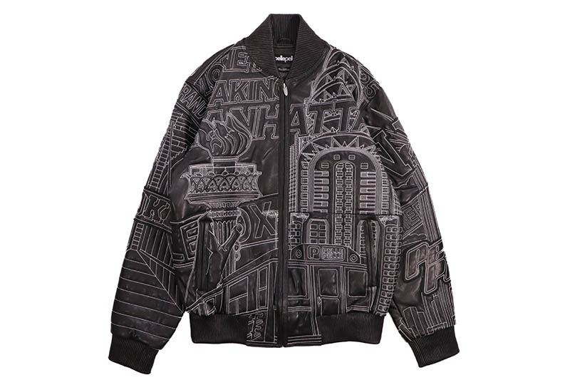 Pelle Pelle NYC BORO QUILTED JACKET (325-37536-BKW:BLACK/WHITE)