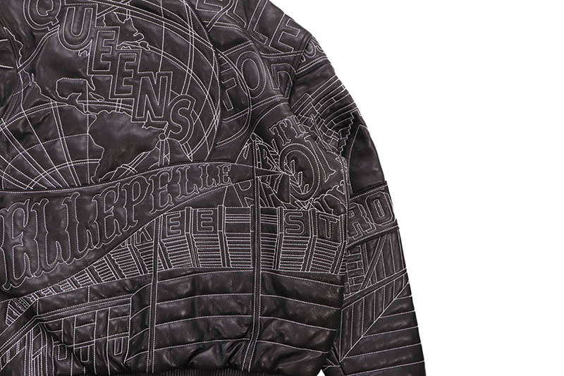 Pelle Pelle NYC BORO QUILTED JACKET (325-37536-BKW:BLACK/WHITE)